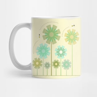 Blooming Flowers and Honey Bees Mug